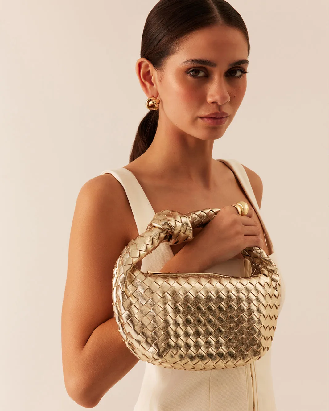 KERI SHOULDER BAG - GOLD METALLIC