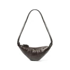 Lambskin Small Croissant Bag in Dark Chocolate