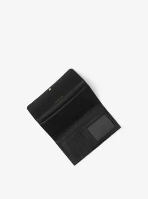 Large Pebbled Leather Tri-Fold Wallet | 55668