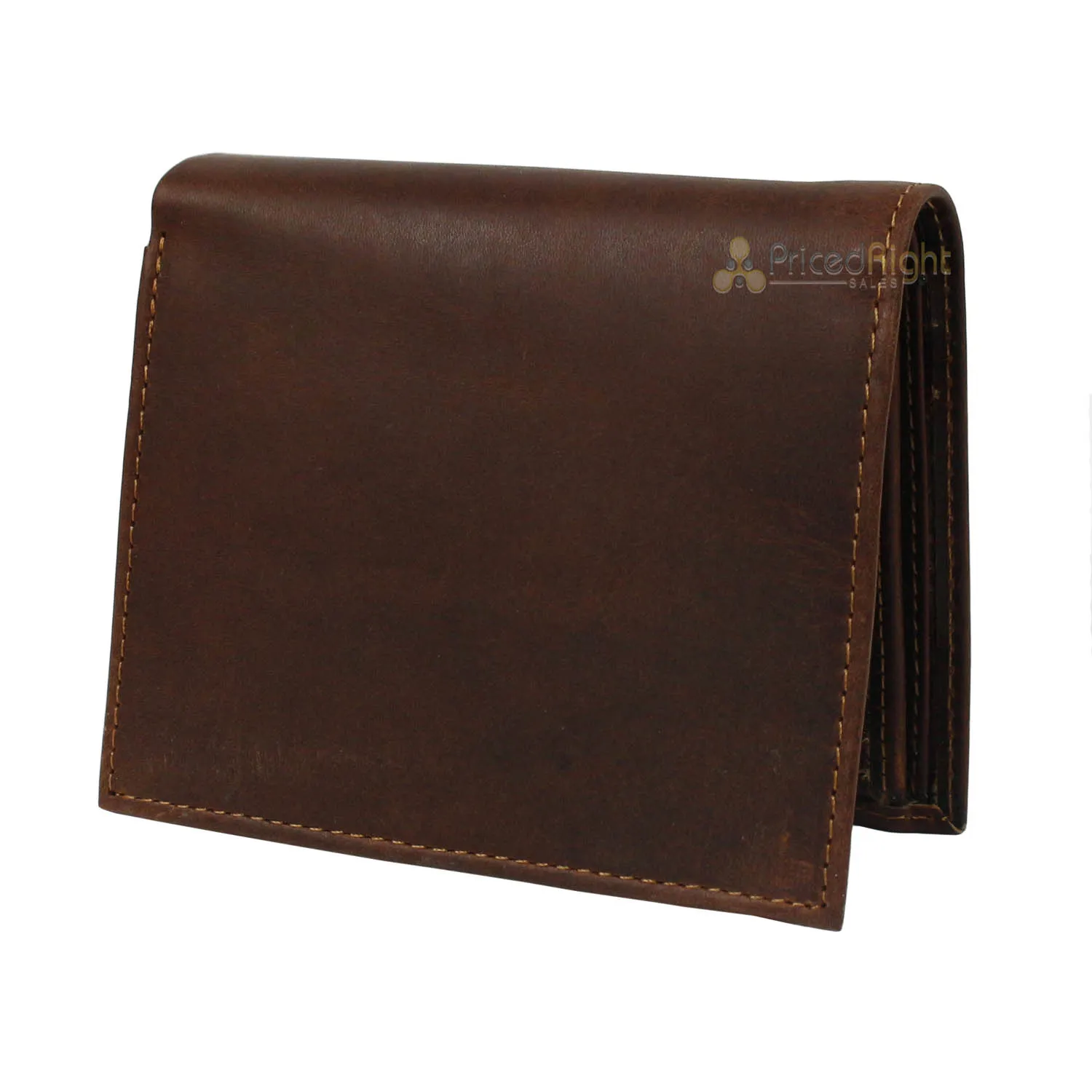 Leather Impressions RFID Hunter Leather Euro Hipster Wallet American Bison Brown