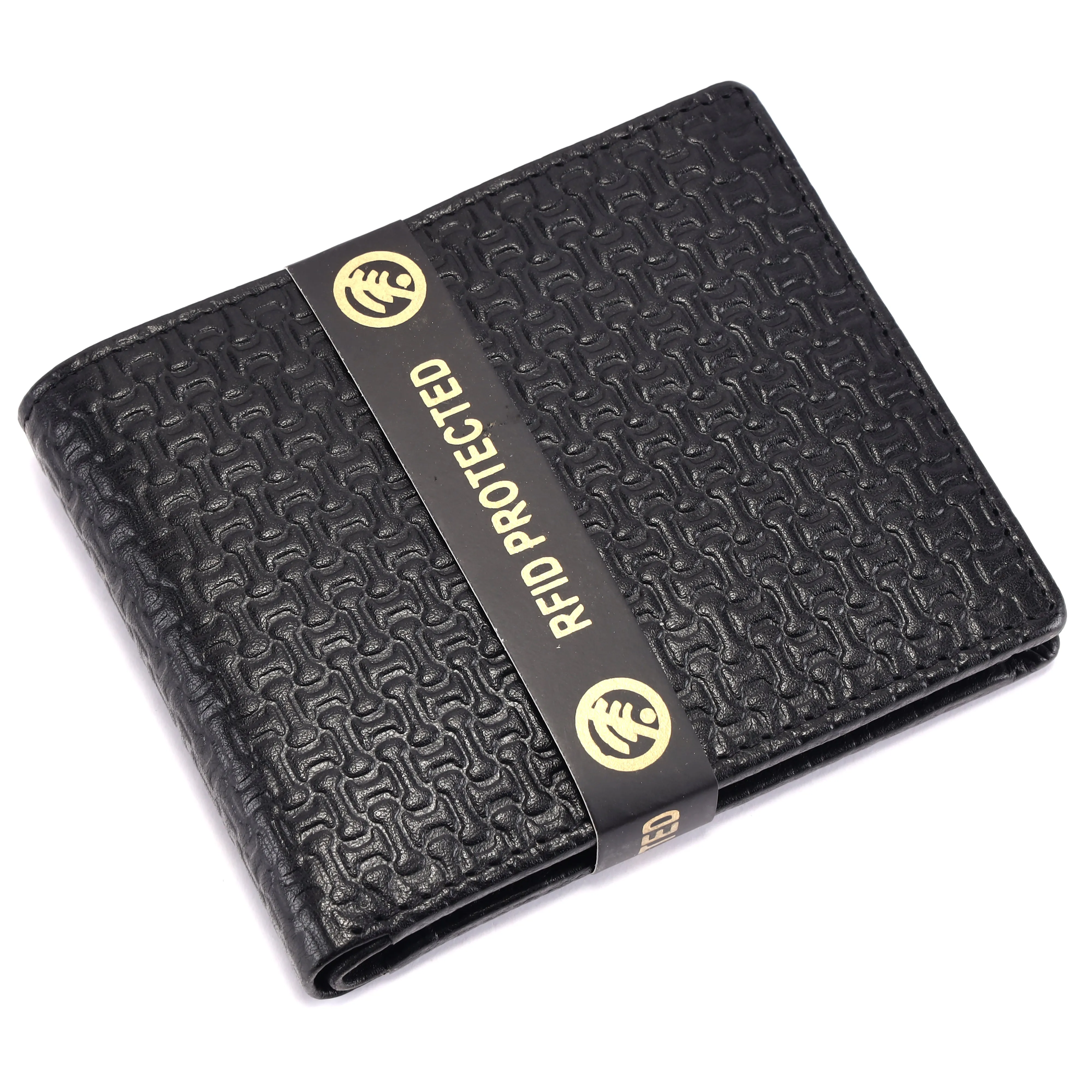 LEATHER WALLET AND CLUTCH COMBO GIFT SET 54130 (BLACK)