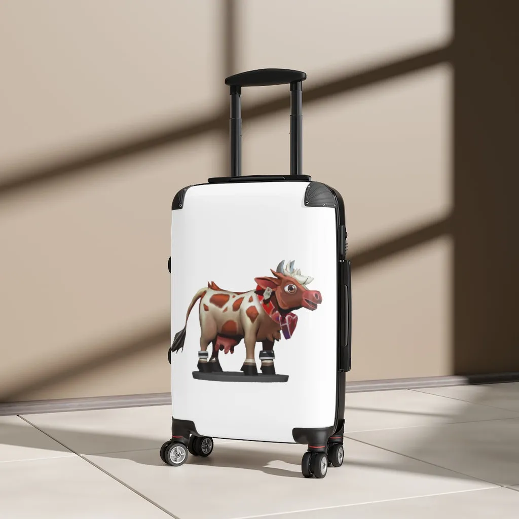 Light Brown Cow Cabin Suitcase