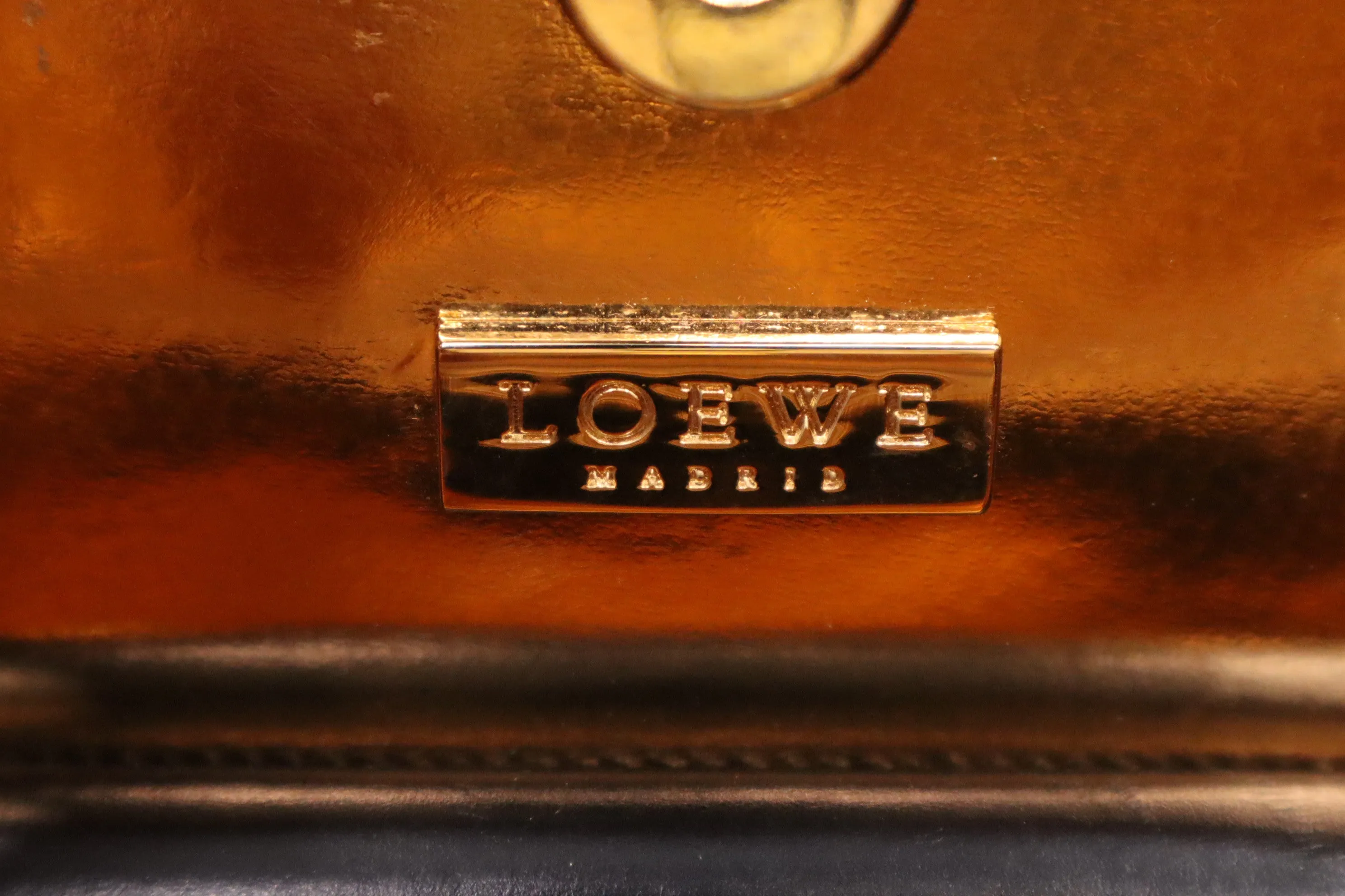 Loewe Narciso Handbag in Black Velour Leather