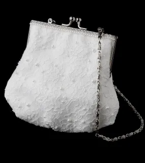 Lovely Lace Pearl Evening Bag