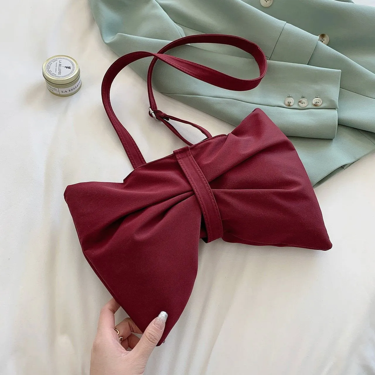 LovelyRLovely Large Bow Shoulder Bag