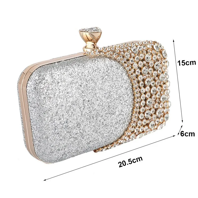 Luxy Moon Bridal Clutch Bag Crystal Wedding Purse