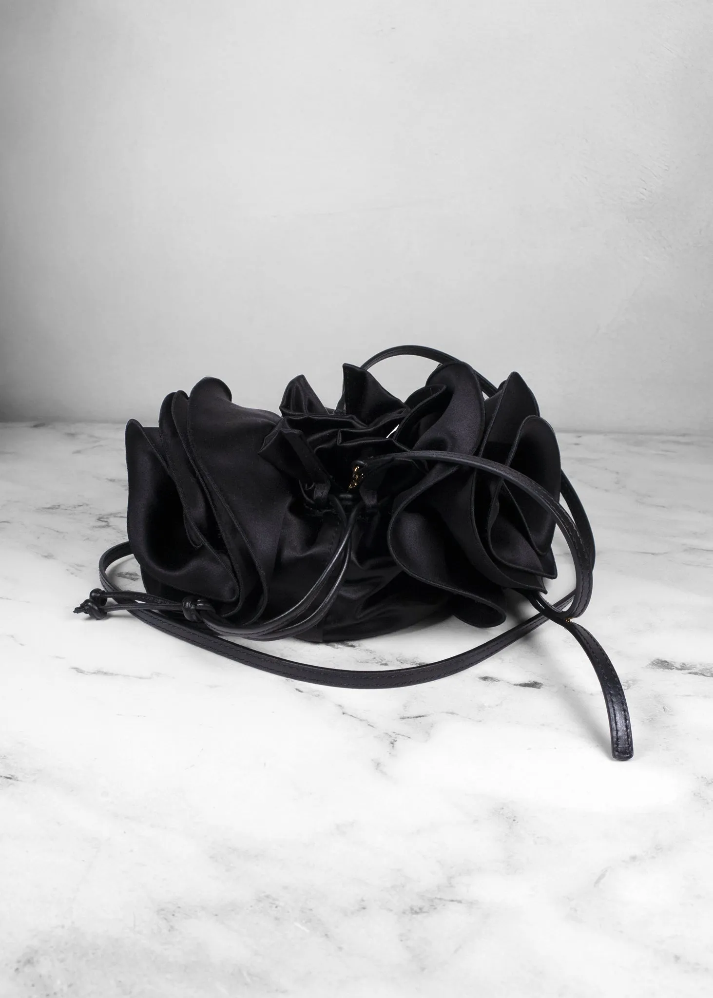 Magda Butrym Ruched Satin Shoulder Bag