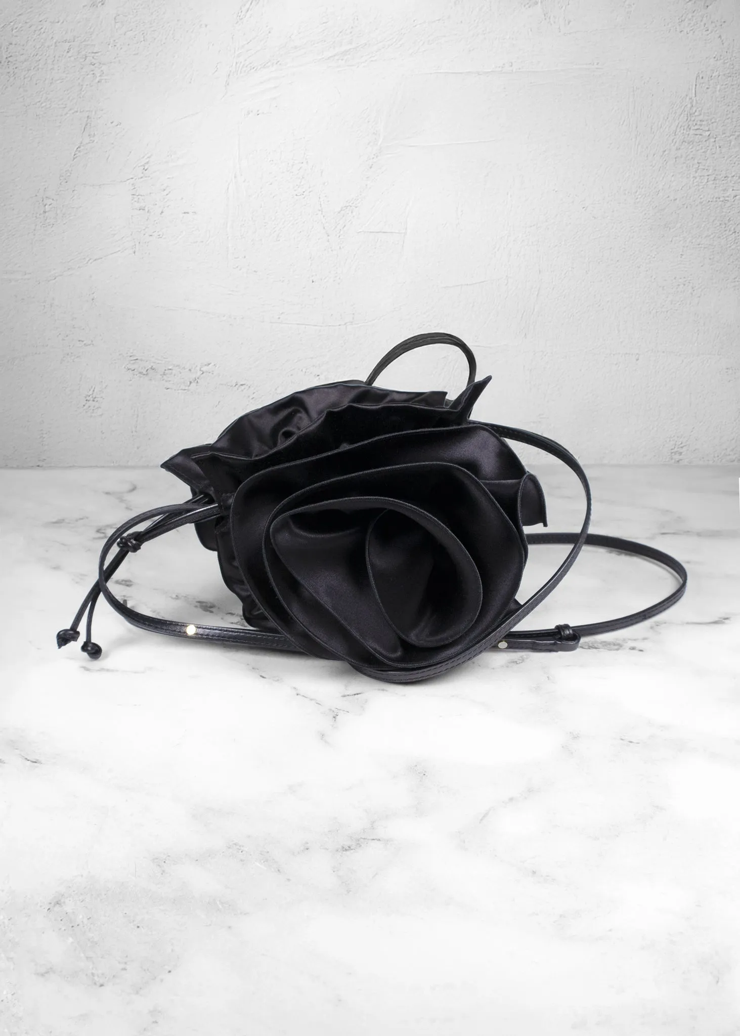 Magda Butrym Ruched Satin Shoulder Bag