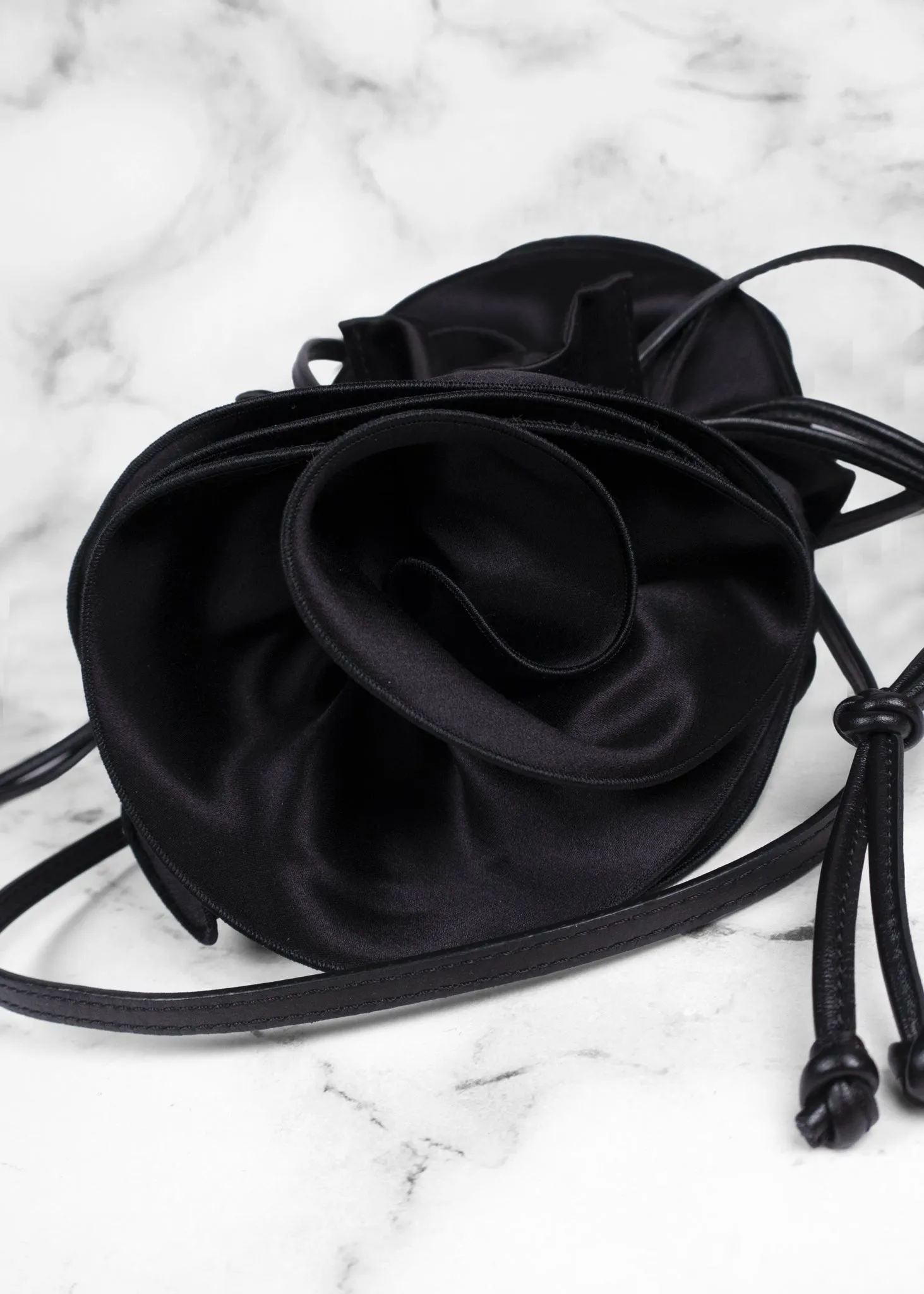 Magda Butrym Ruched Satin Shoulder Bag