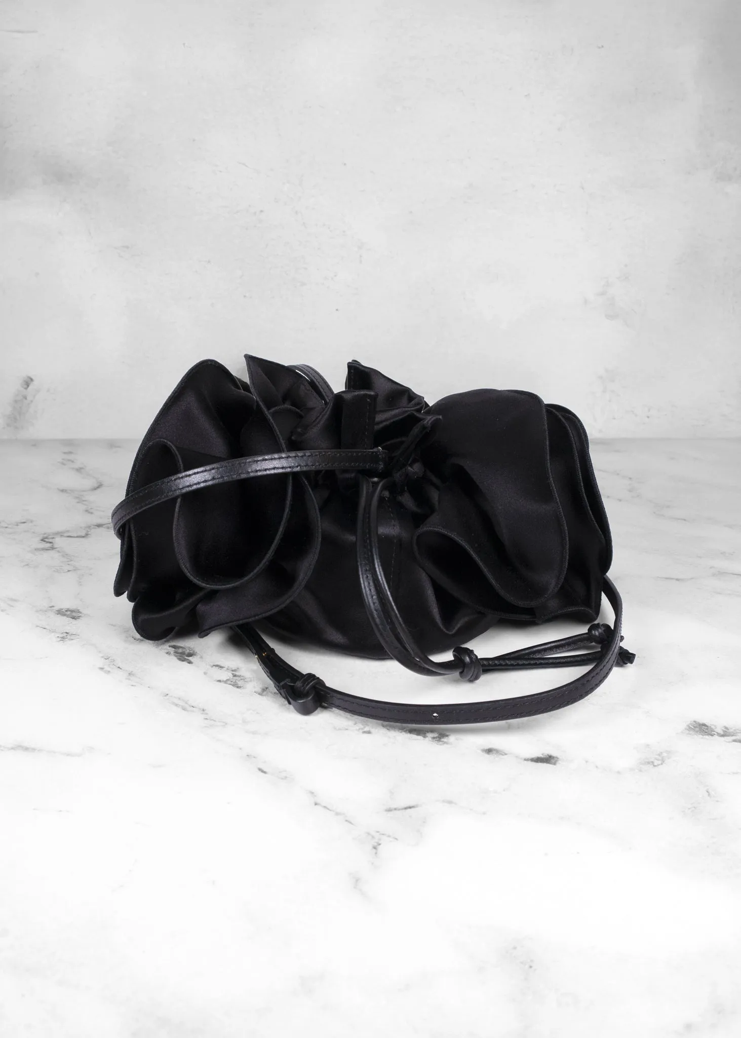 Magda Butrym Ruched Satin Shoulder Bag