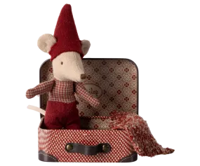 Maileg Christmas Mouse, Baby in Suitcase