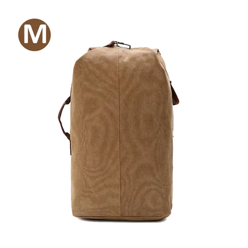 Men Travel Bag Mountaineering Backpack Male Canvas Large Capacity Bucket Shoulder Bags For Boys Man Army Rucksack Mochila XA33ZC