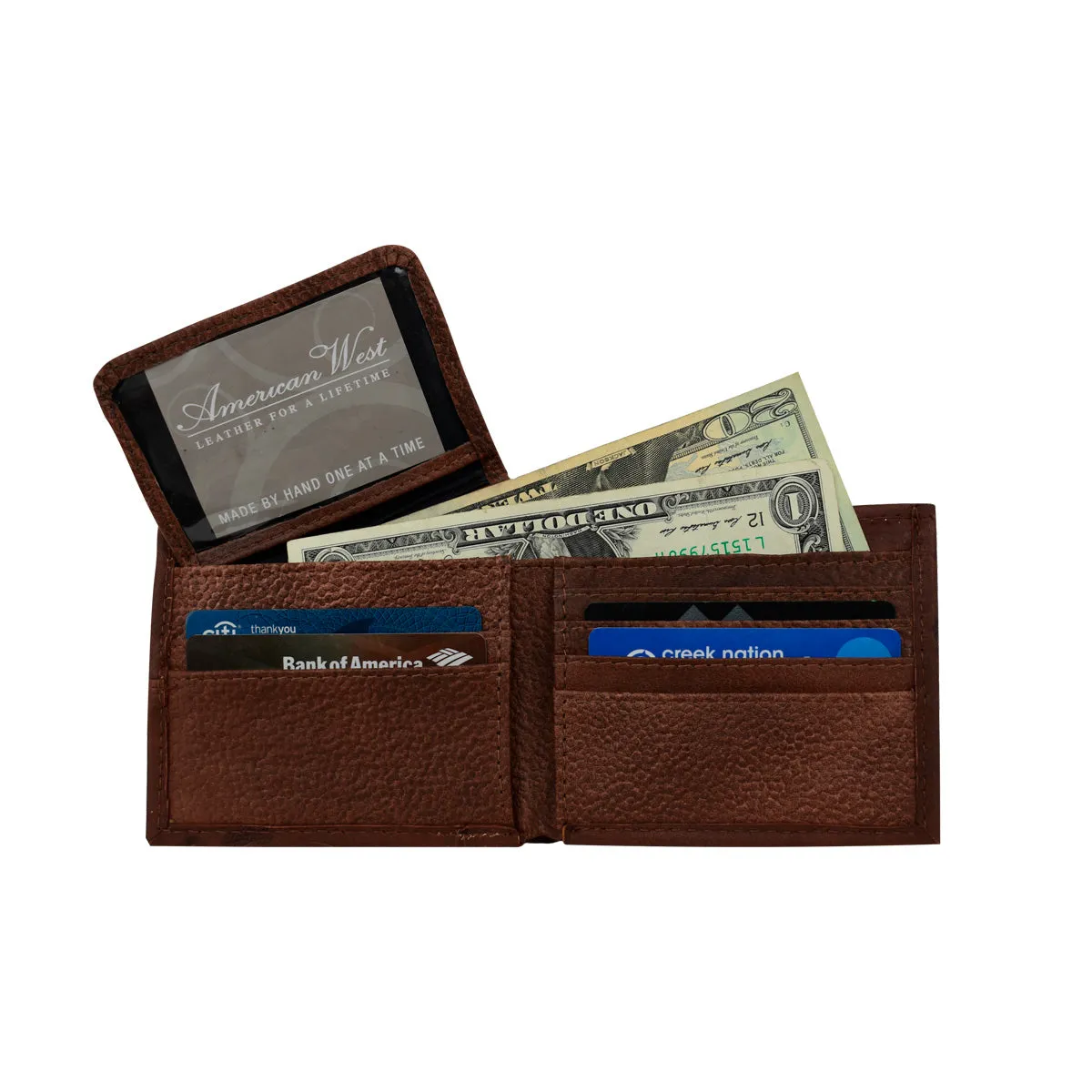 Men's Bi-Fold Wallet - Charcoal Brown