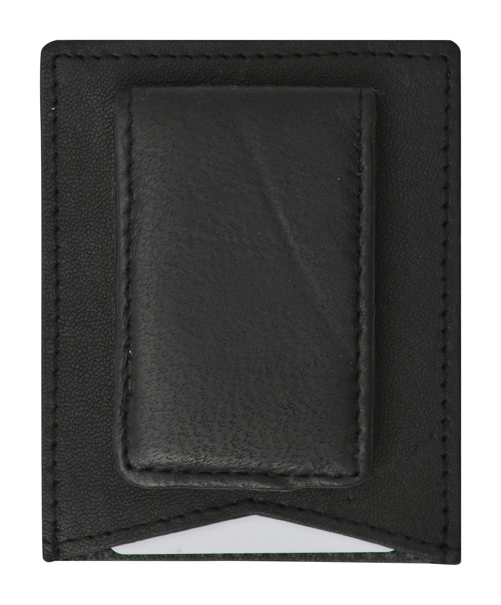 Mens Genuine Leather Magnetic Money Clip Credit Card Holder Wallet 910R (C)