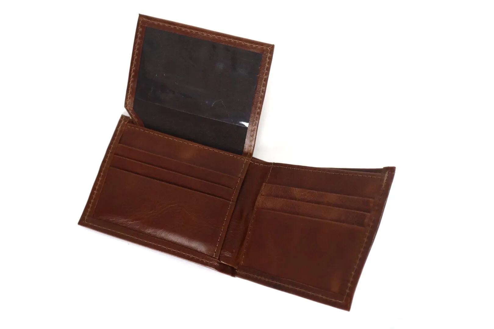 Men's Leather Wallet -  Chocolate Brown