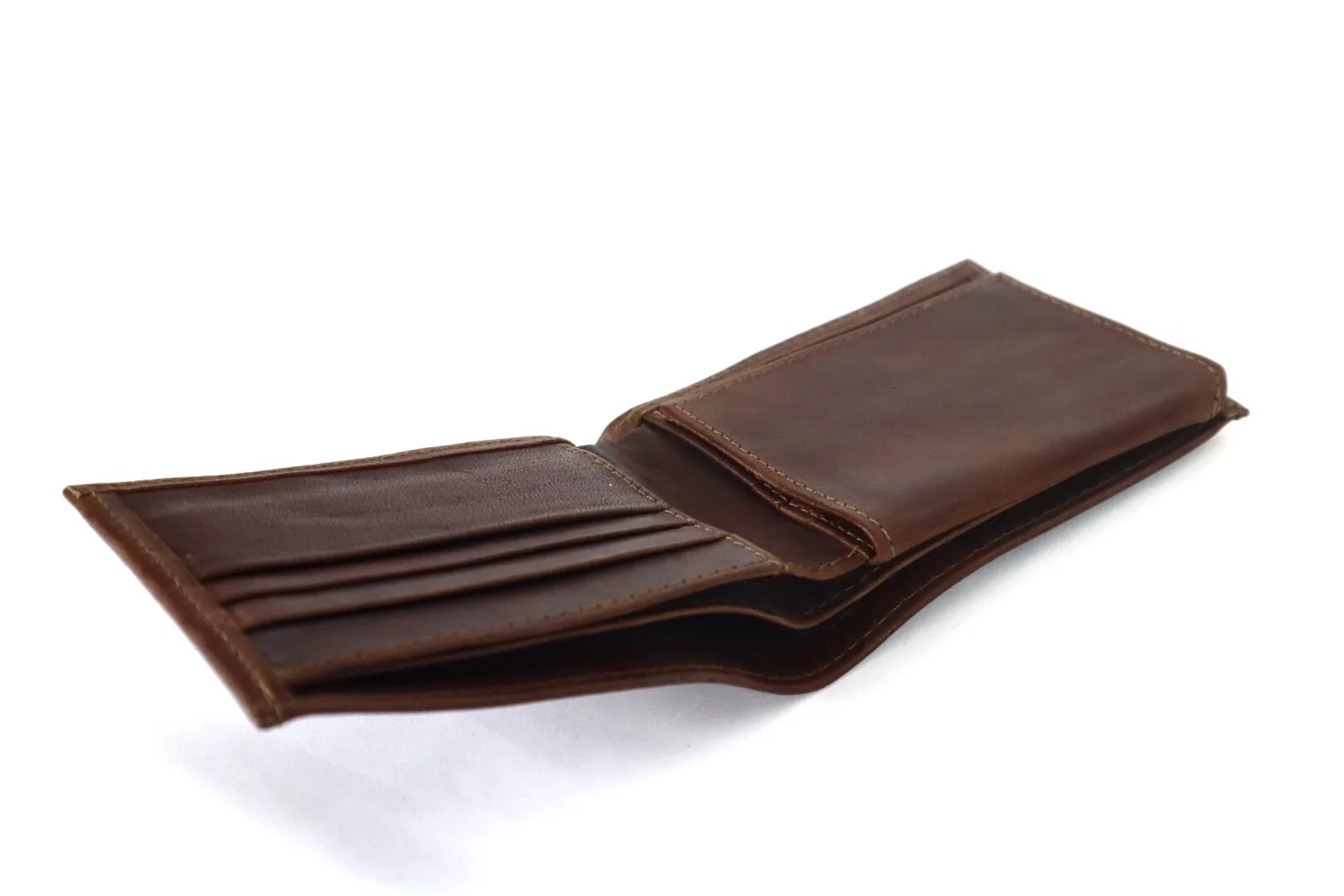 Men's Leather Wallet -  Chocolate Brown