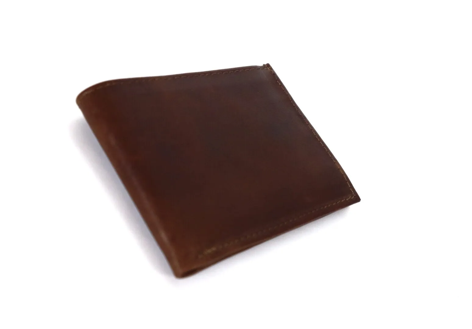 Men's Leather Wallet -  Chocolate Brown