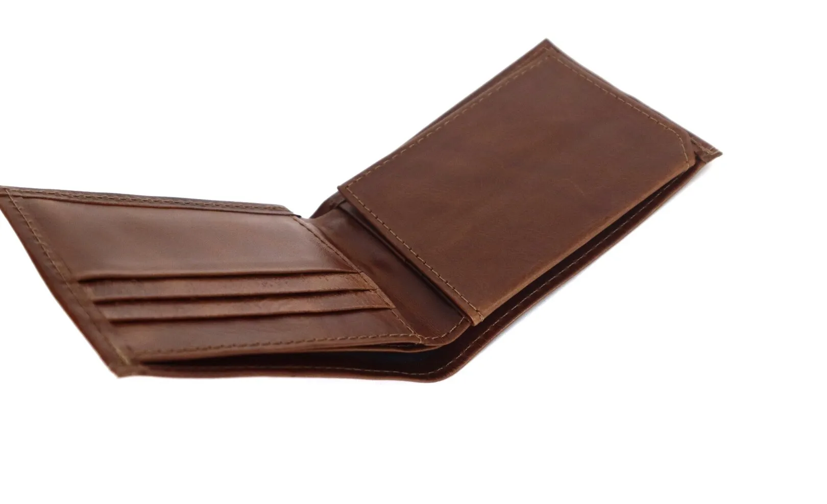 Men's Leather Wallet -  Chocolate Brown