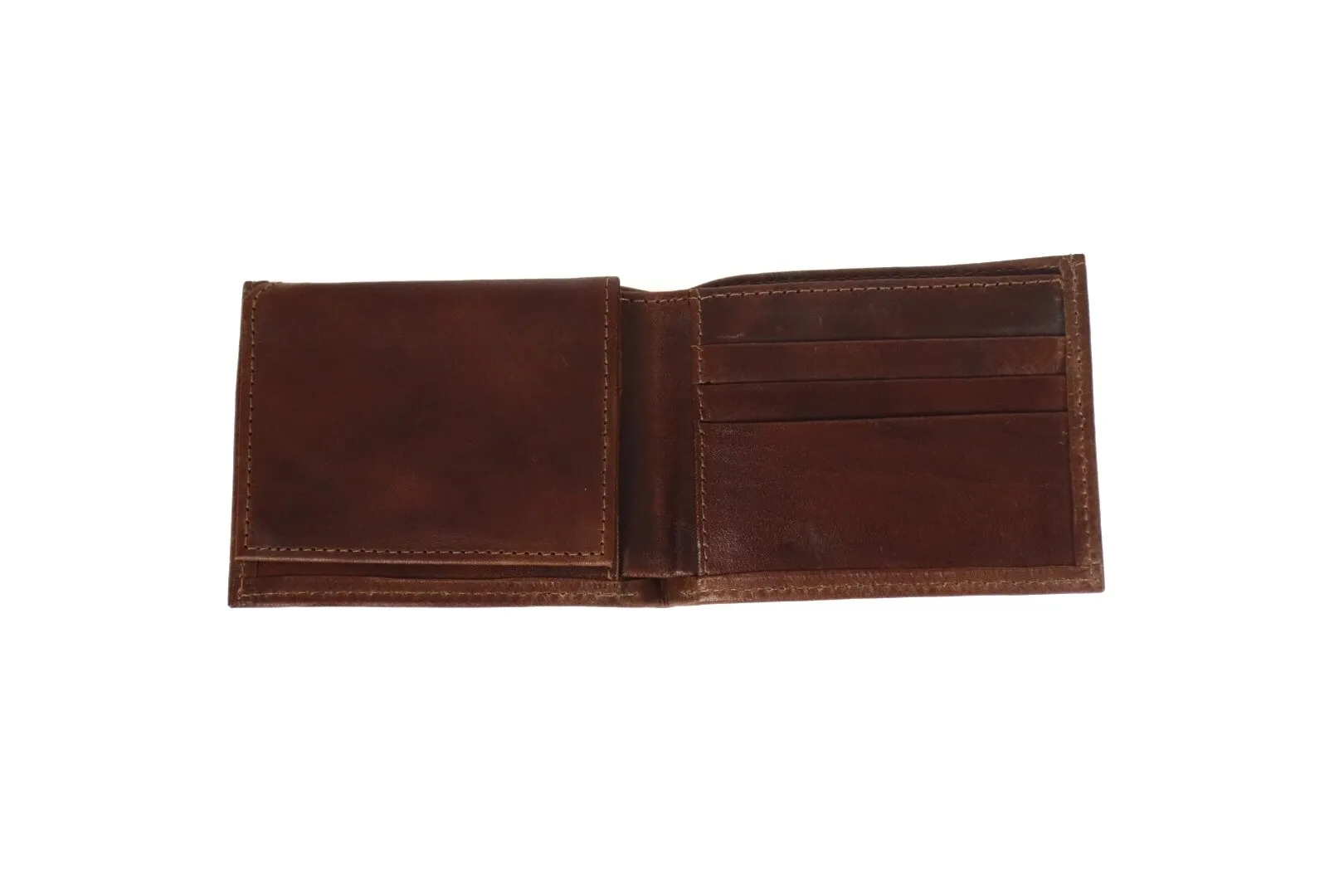 Men's Leather Wallet -  Chocolate Brown