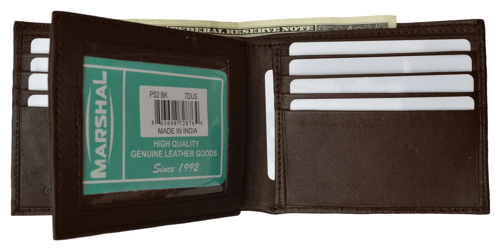 Men's Premium Leather Quality Bi fold Wallet P 52