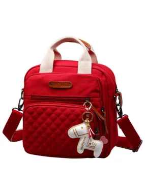 Mini Diaper Bag for Casual Outings- Red