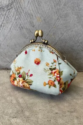 Mini Floral Coin Purse - Mint