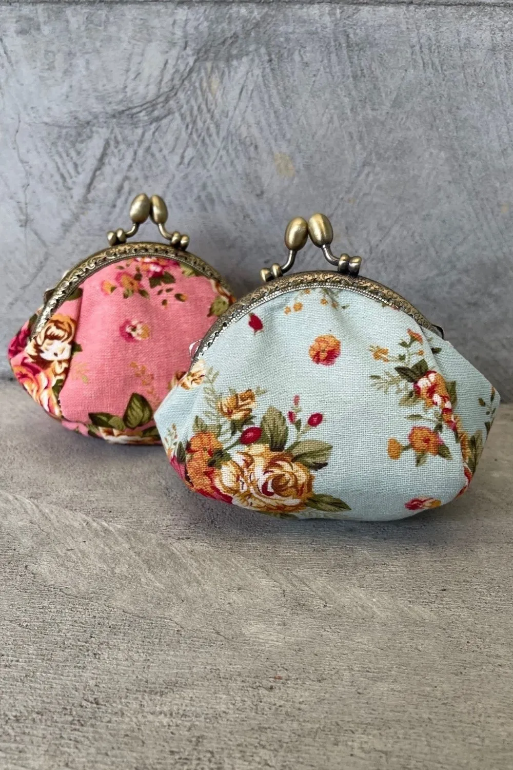 Mini Floral Coin Purse - Mint