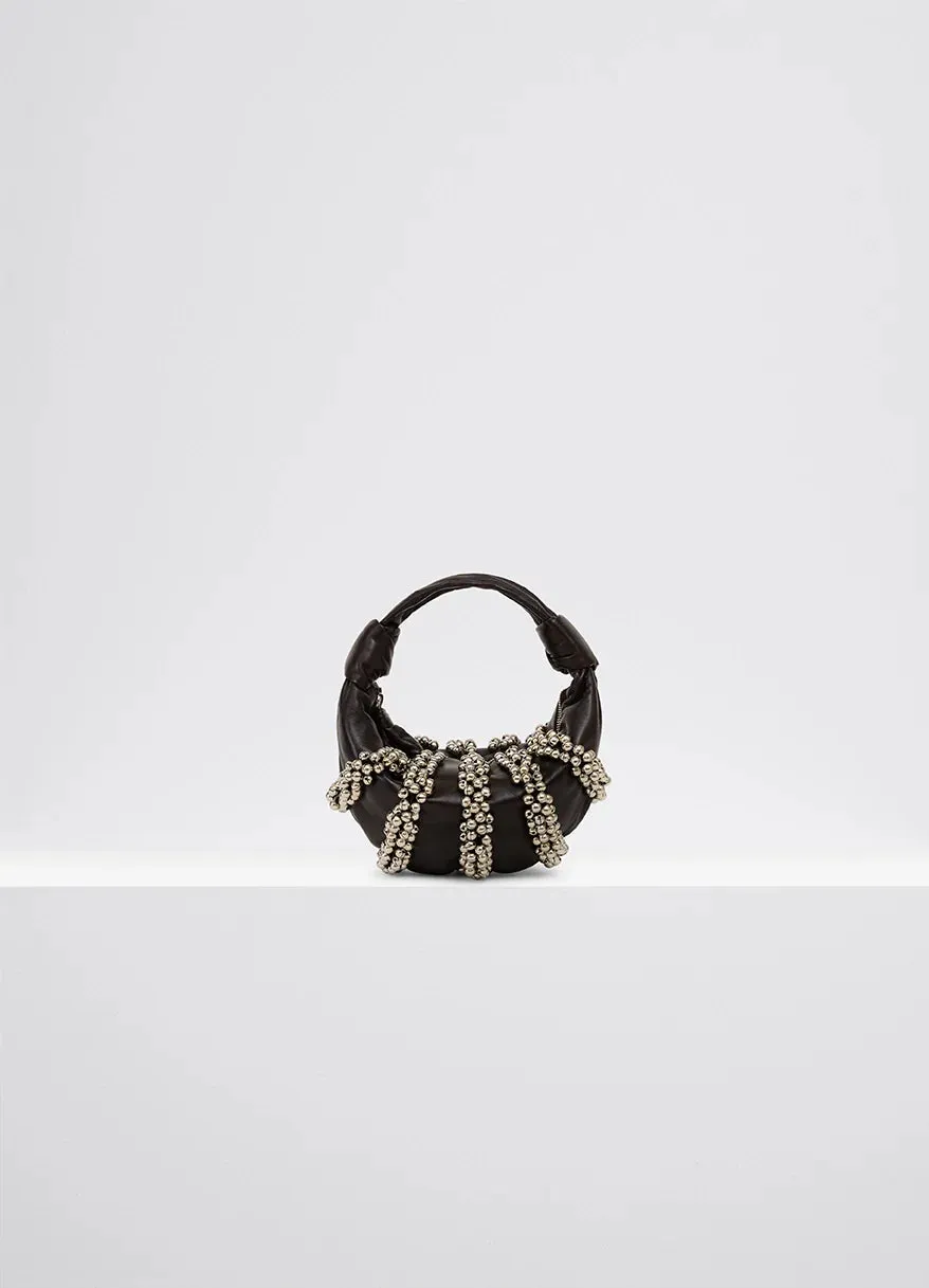 MINI FORTUNE CROISSANT BAG WITH BELLS EMBROIDERIES