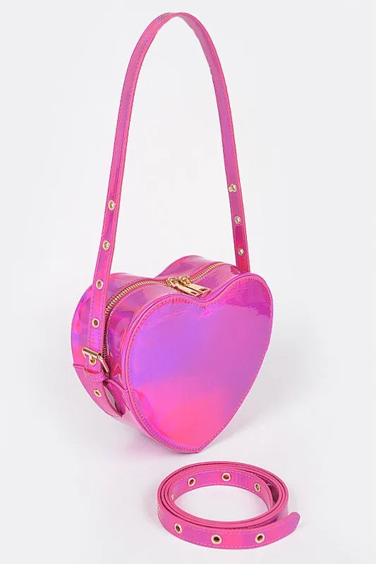 Mini Pink Heart Bag in Pink