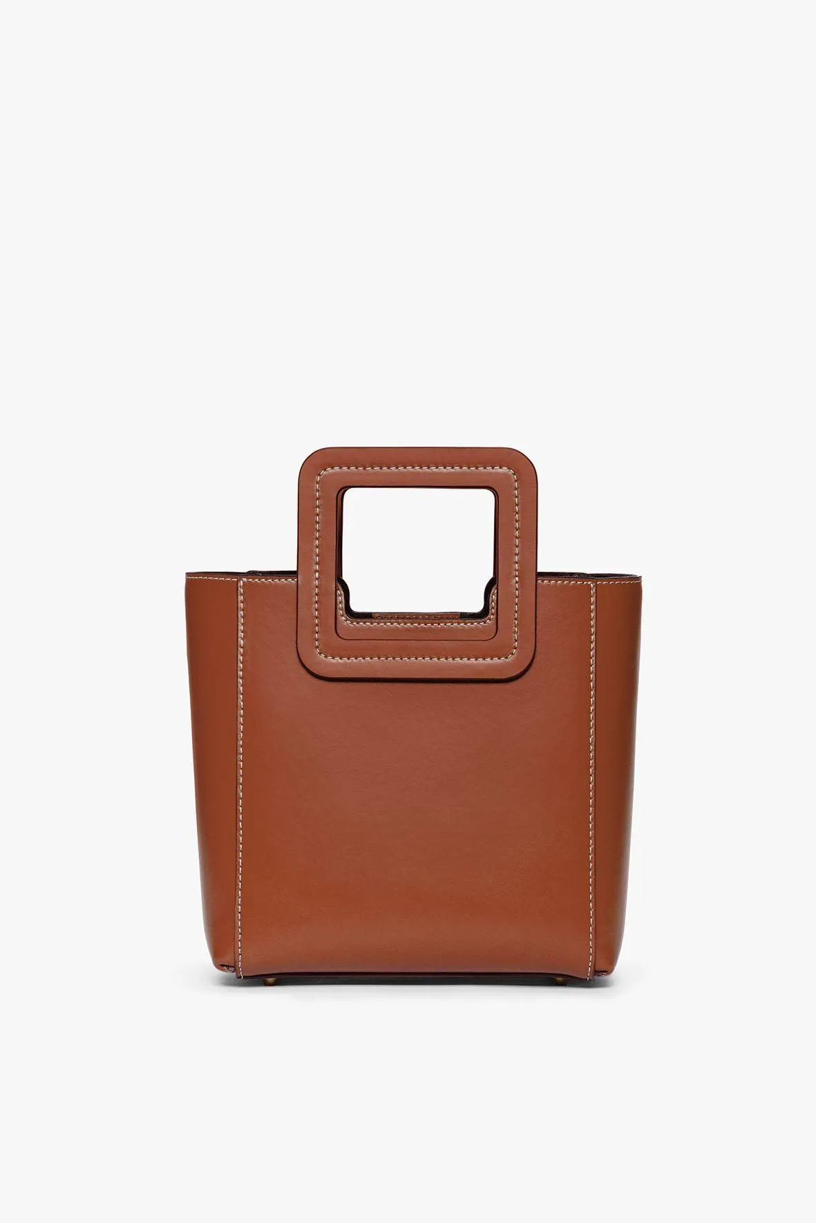 MINI SHIRLEY LEATHER BAG | SADDLE