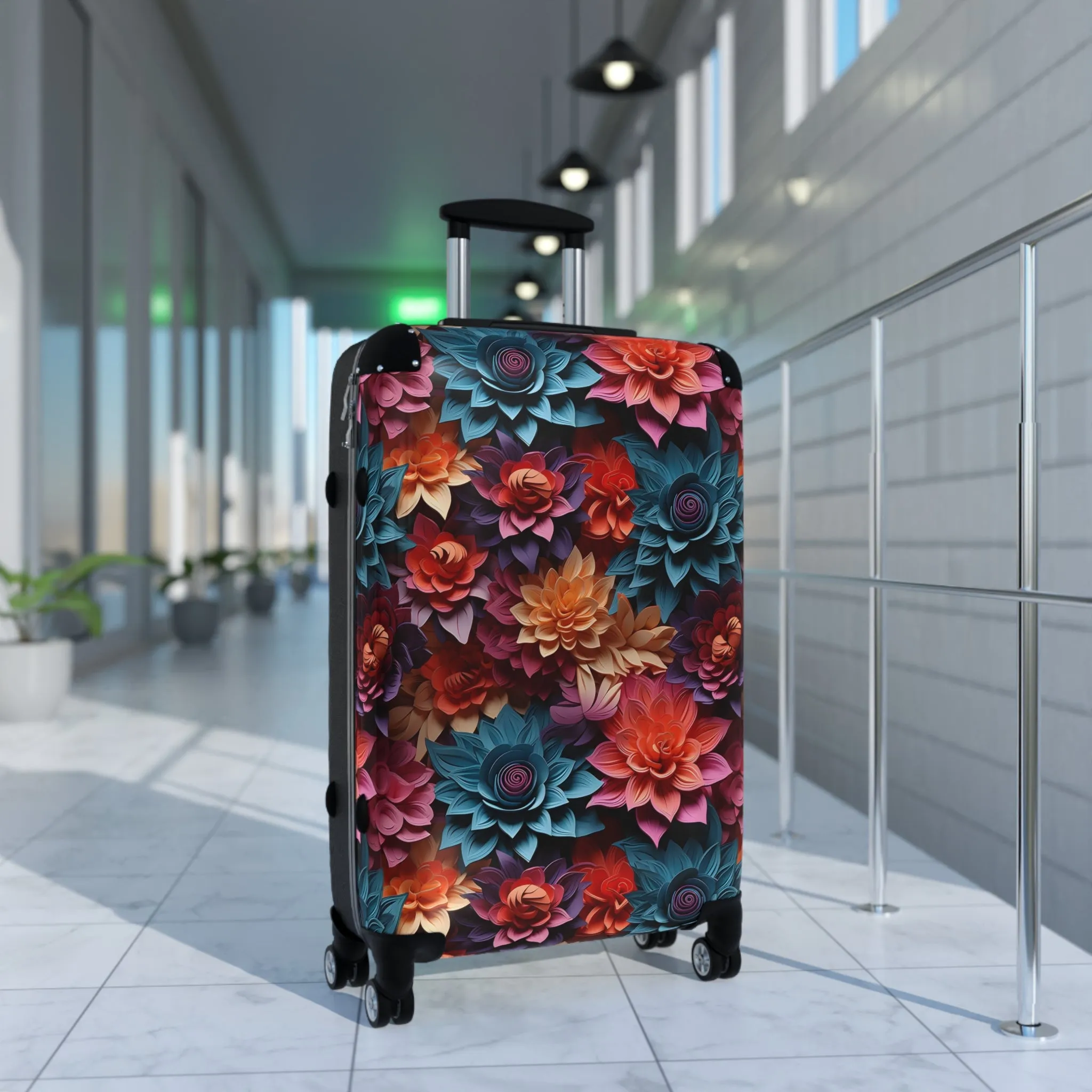 Multicolor Floral Suitcase