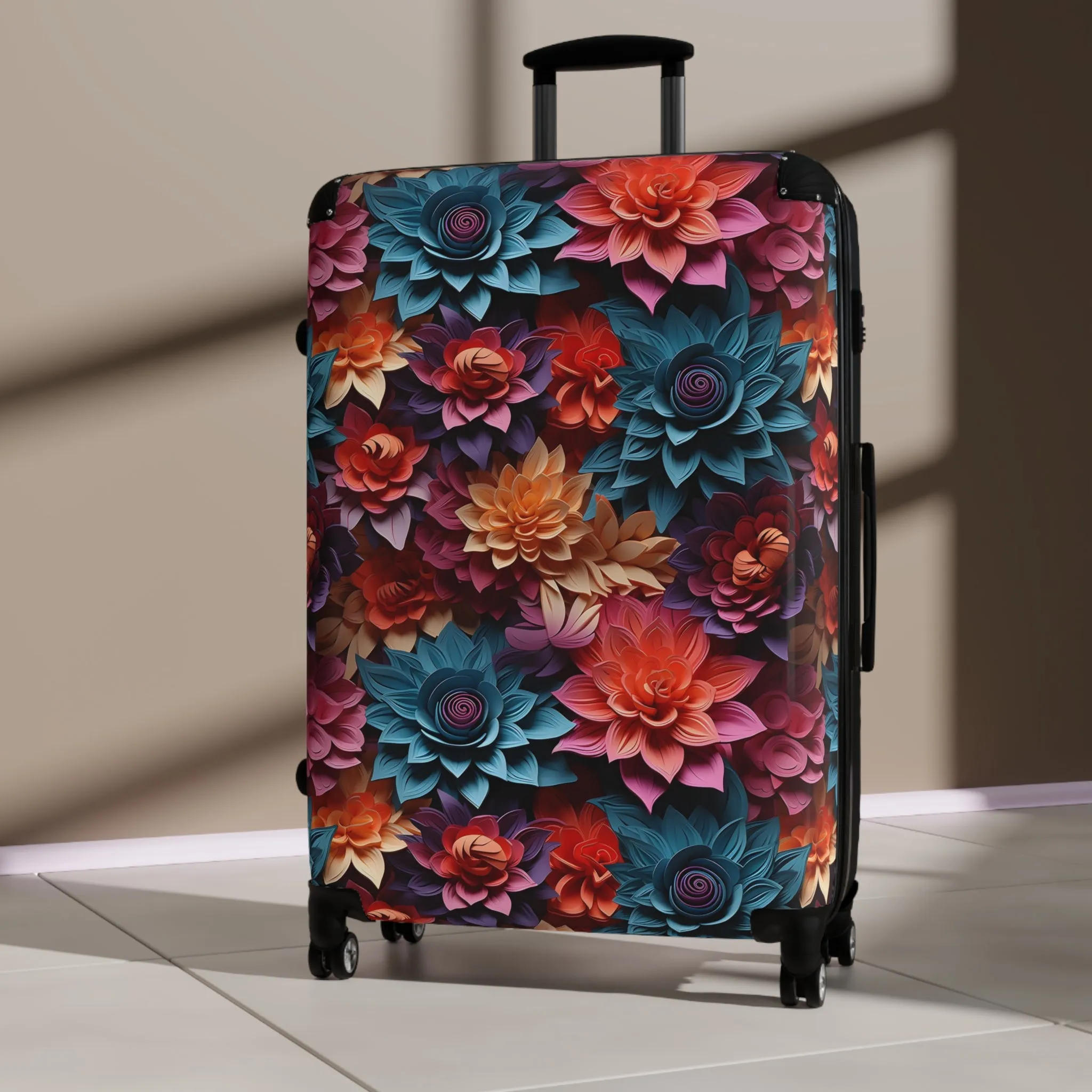 Multicolor Floral Suitcase