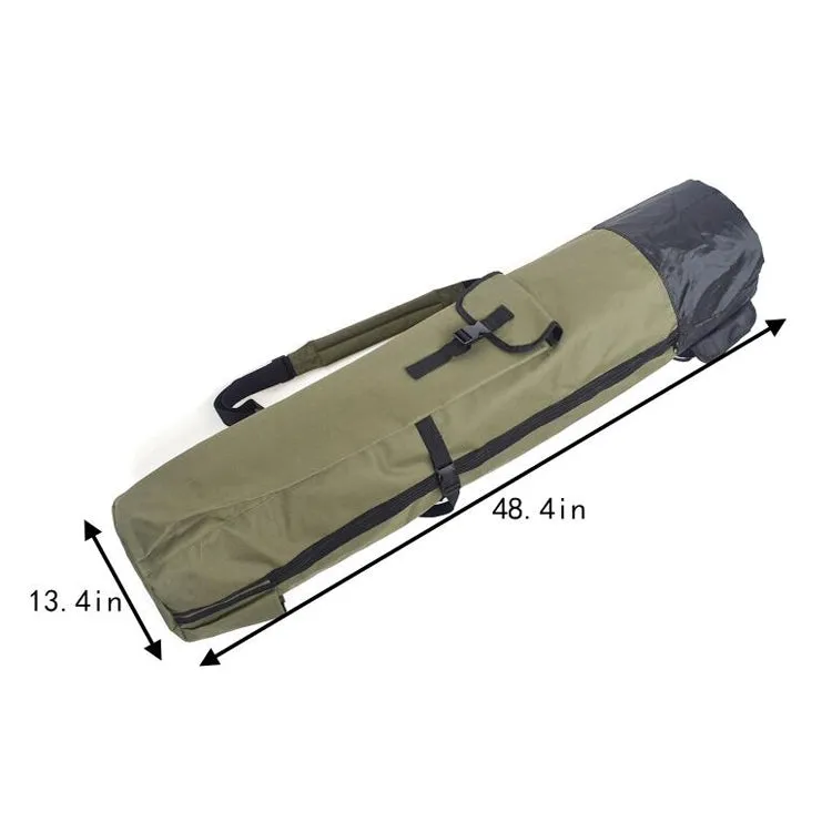 Multifunctional Fishing Rod Bag Fishing Tackle Bag Fishing Supplies,Size: 123x34cm(Black)