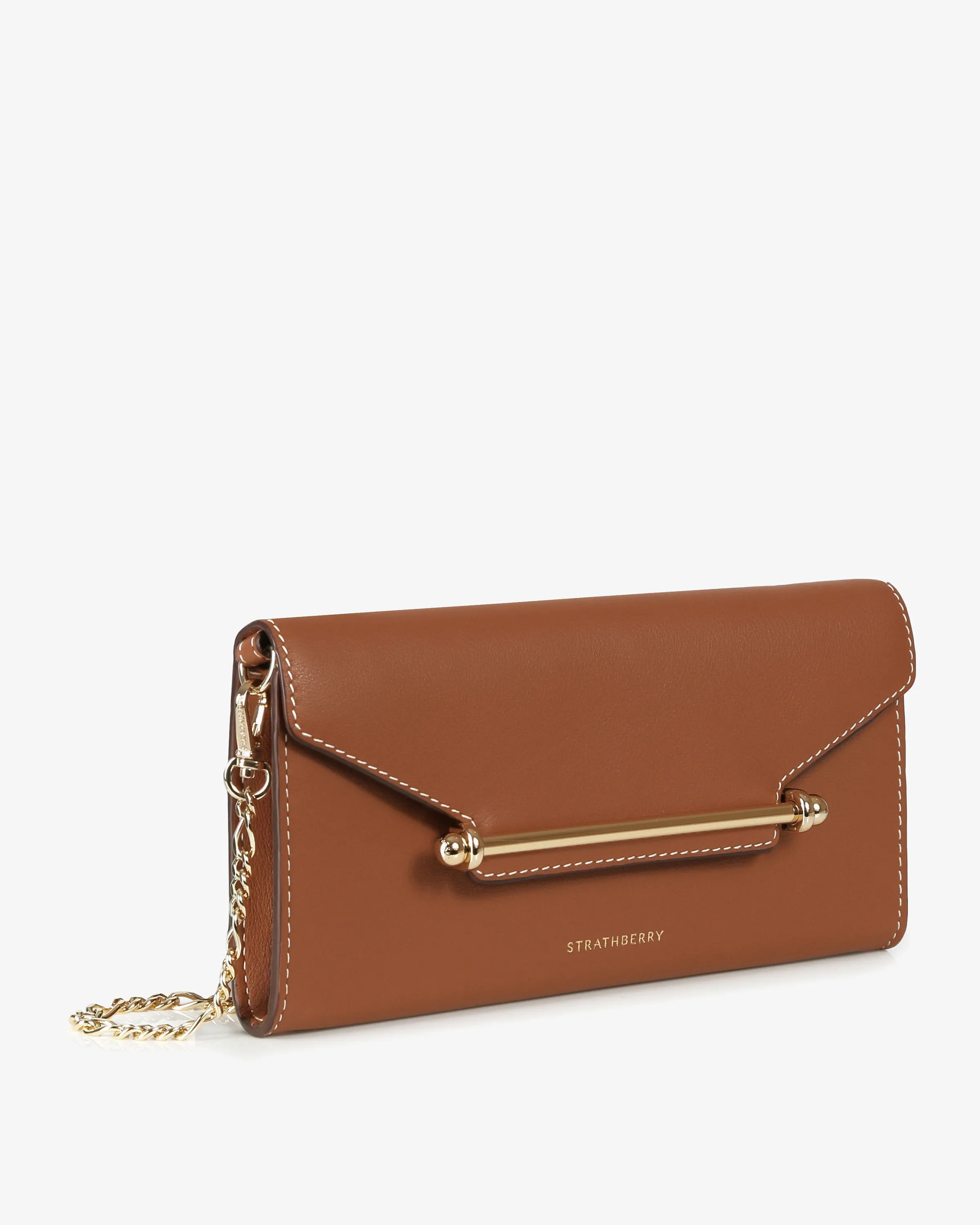 Multrees Chain Wallet - Chestnut with Vanilla Stitch