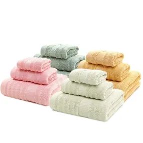 Mush Bamboo Towels Set | Ultra Soft, Absorbent and Antimicrobial 600 GSM (4 Bath Towel, 4 Hand Towel and 4 Face Towel) Perfect for Daily Use and Gifting (Cream, Pink, Golden, & Olive)