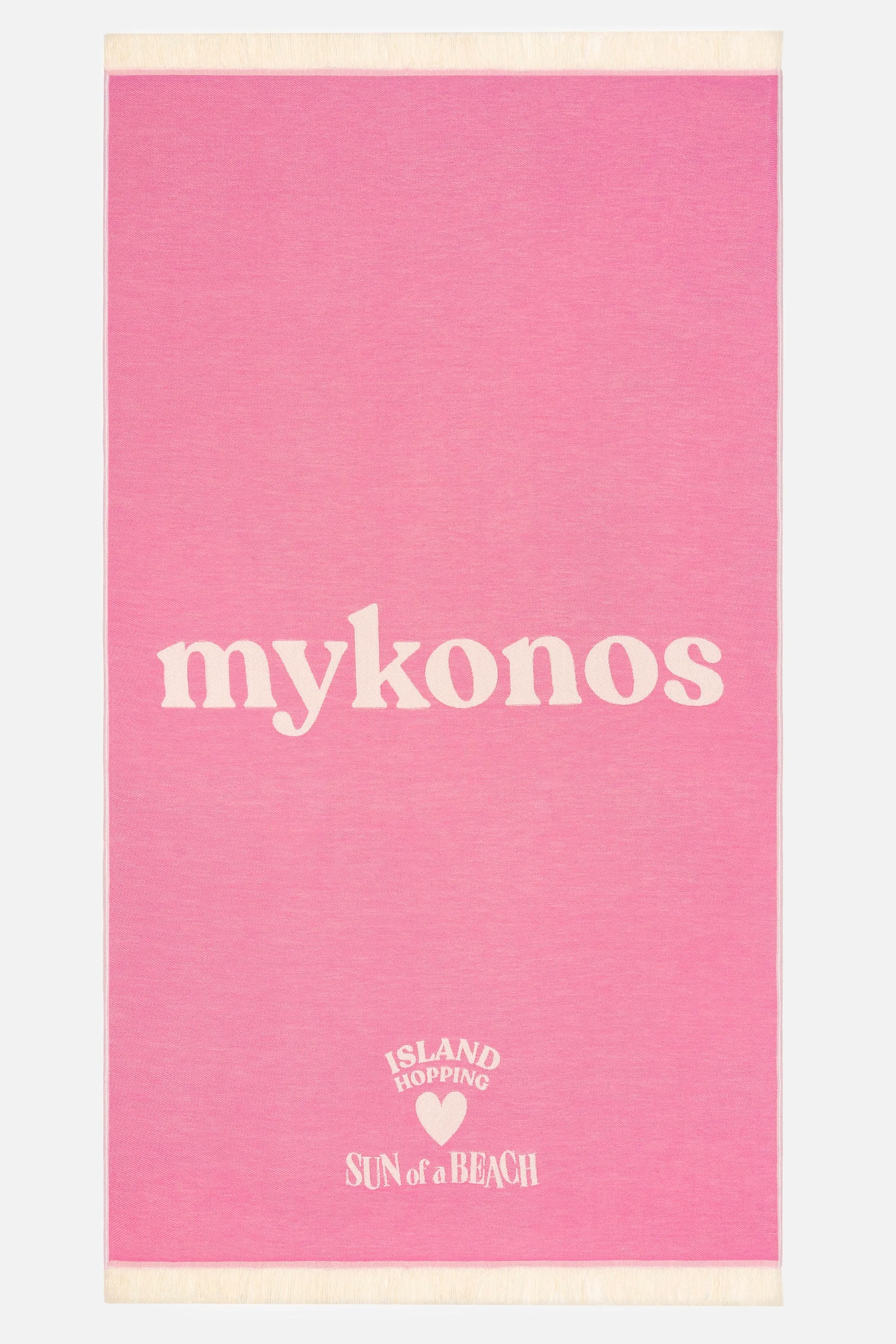 Mykonos Bubblegum | Feather Beach Towel