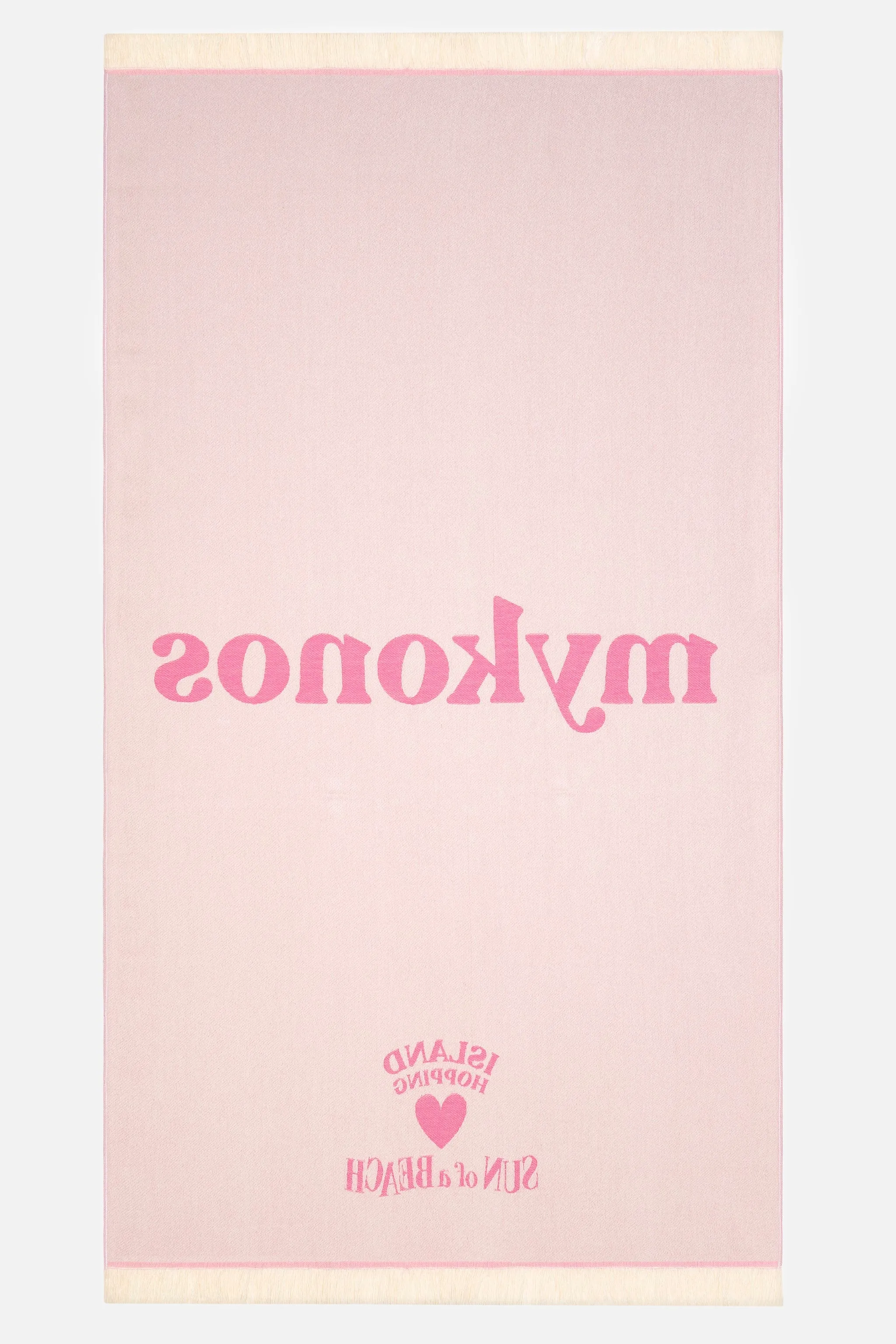 Mykonos Bubblegum | Feather Beach Towel