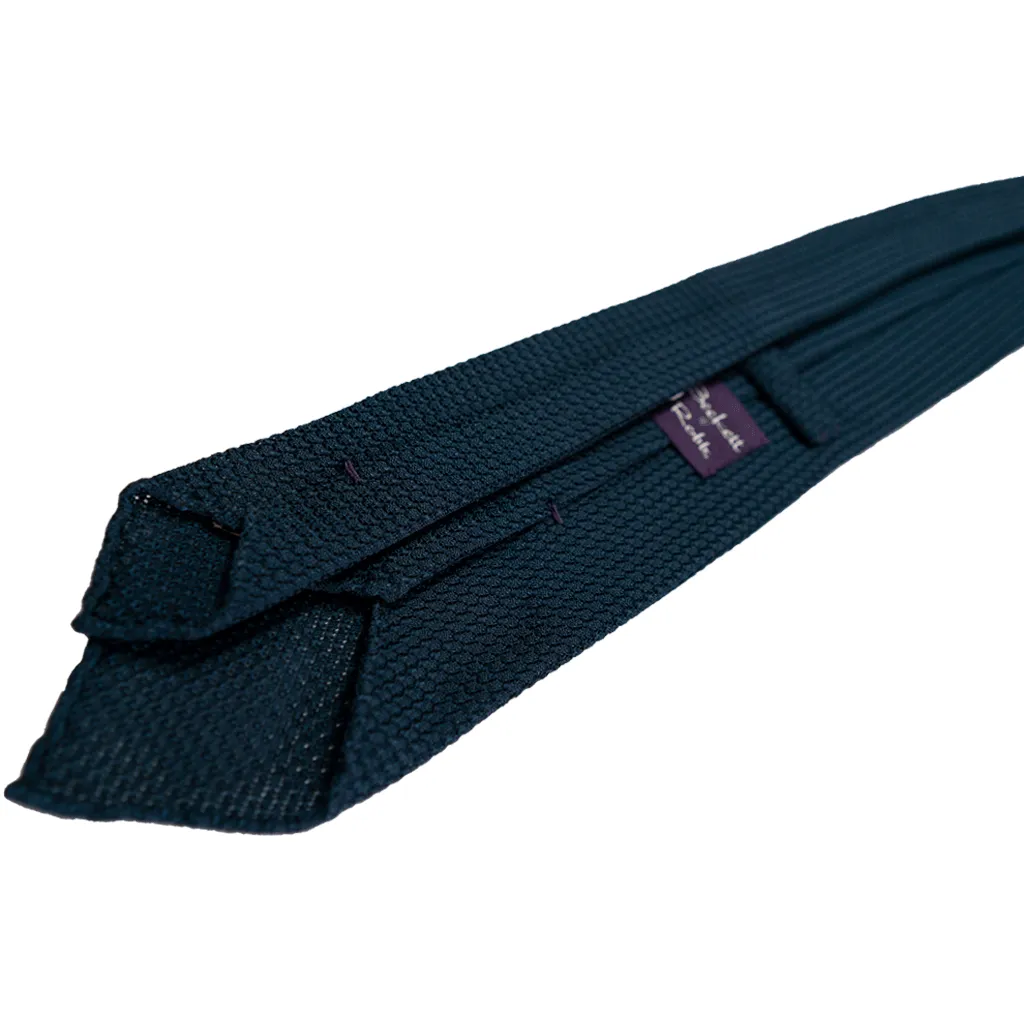 Navy Grenadine Tie (Garza grossa)