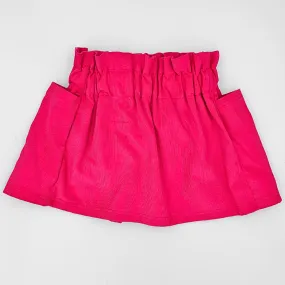 Needlecord Pocket Skirt - Cerise