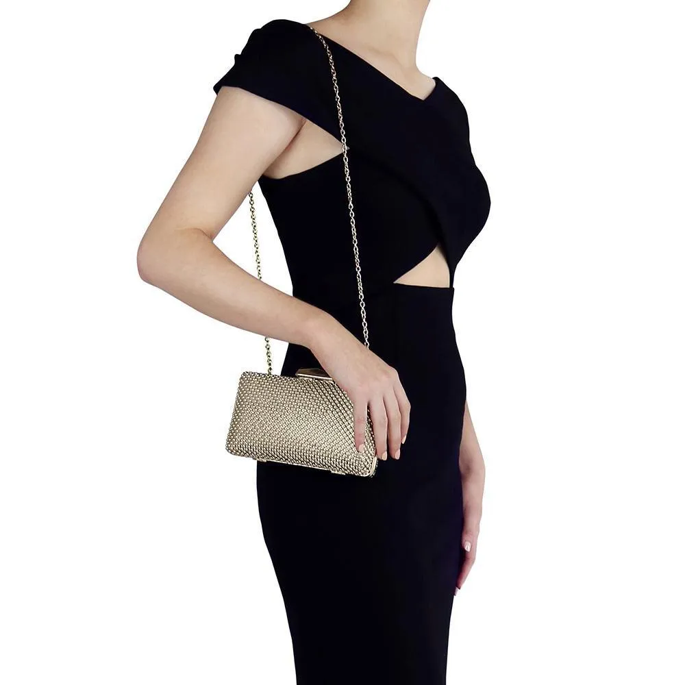 Olga Berg Natasha Ball Mesh Clutch