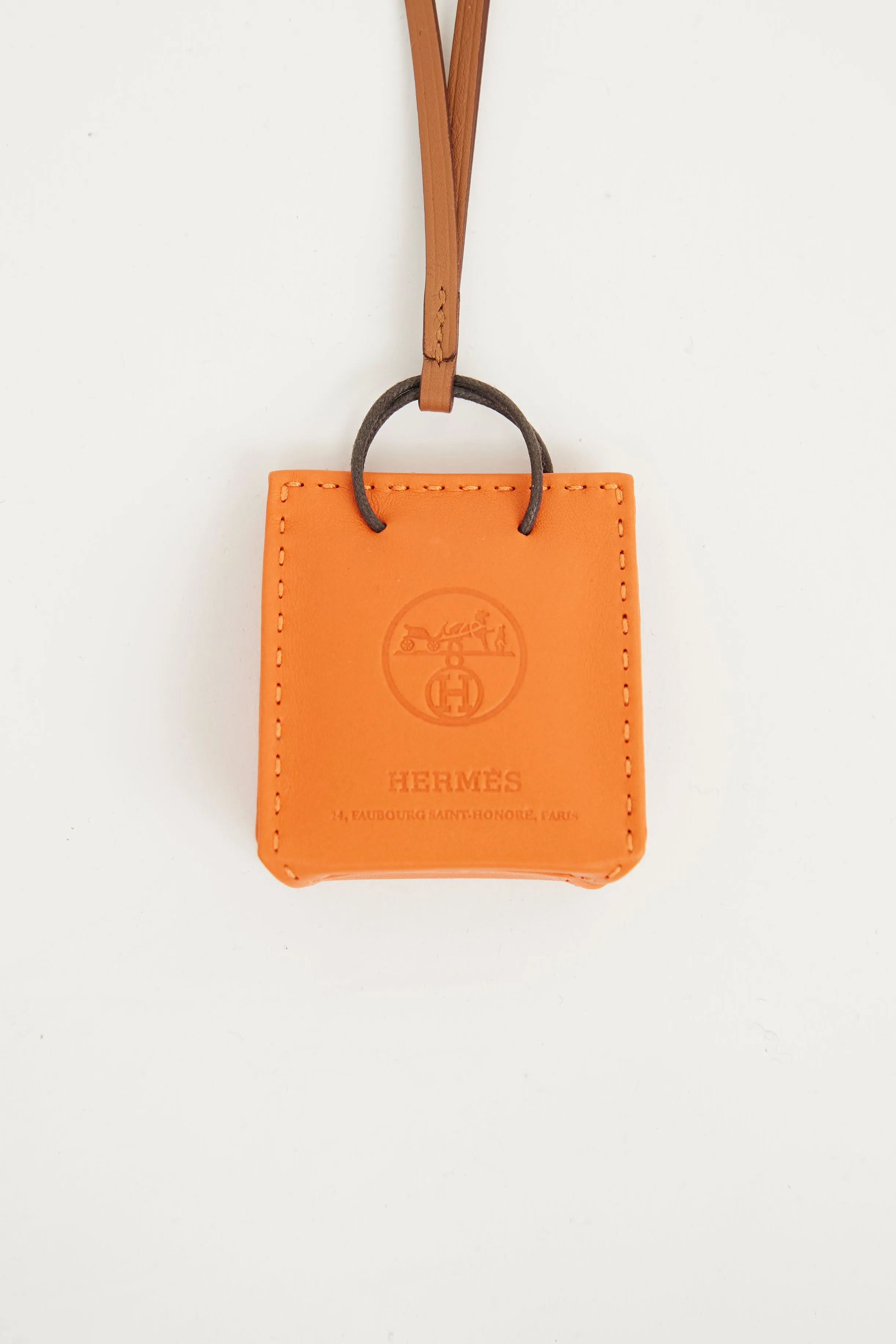 Orange Shopping Bag Charm