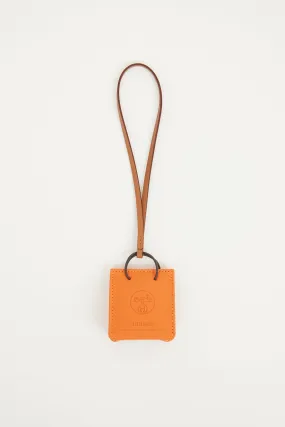 Orange Shopping Bag Charm