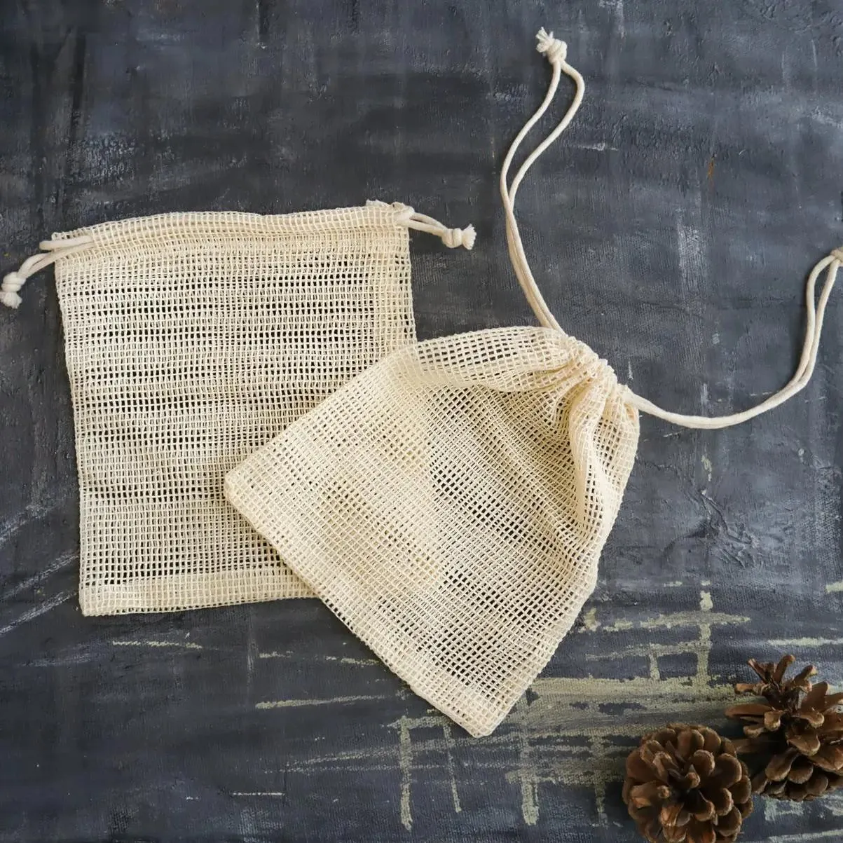 Organic Mesh Drawstring Bag