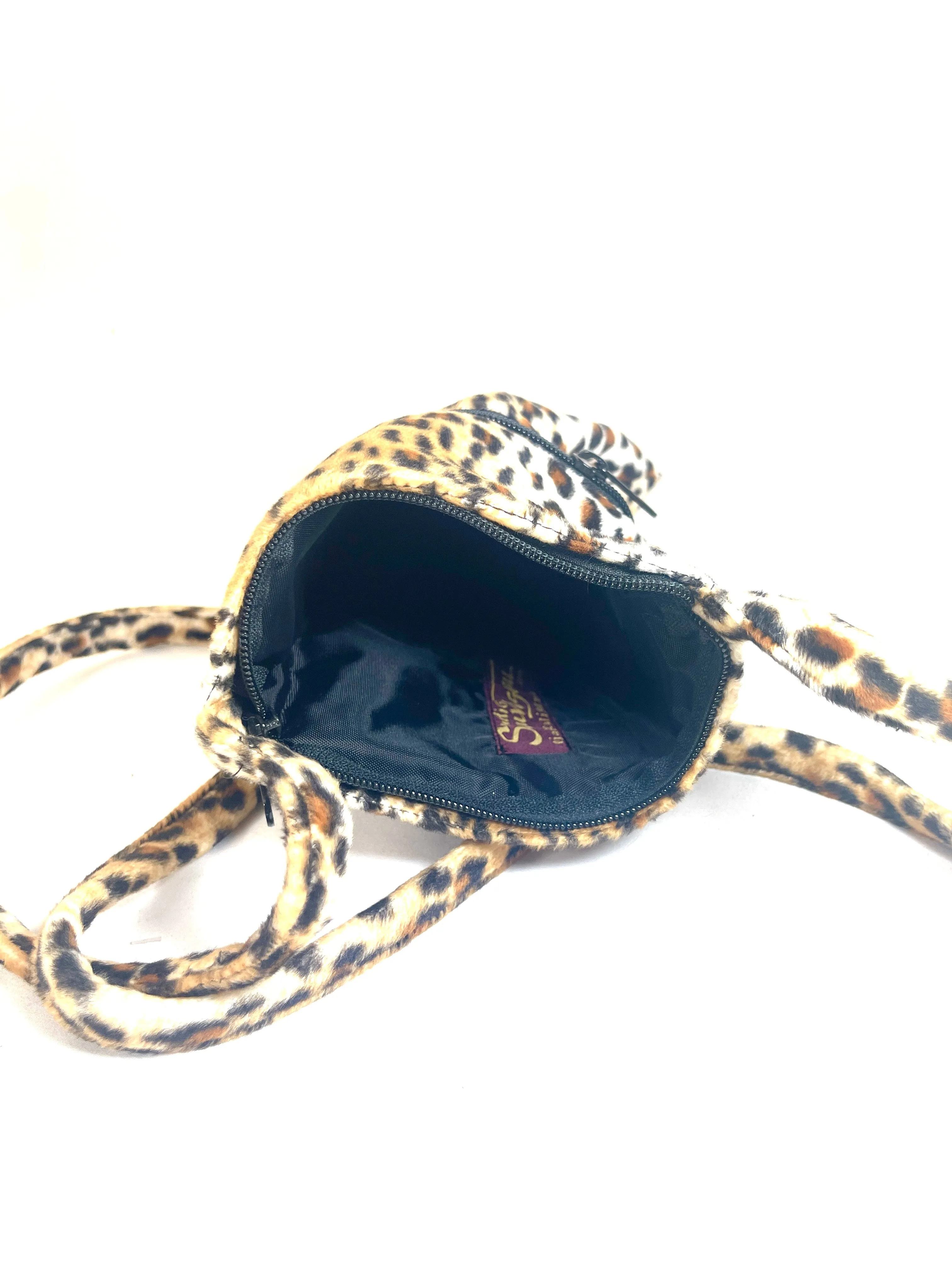 Patch Purse in Leopard Faux Fur