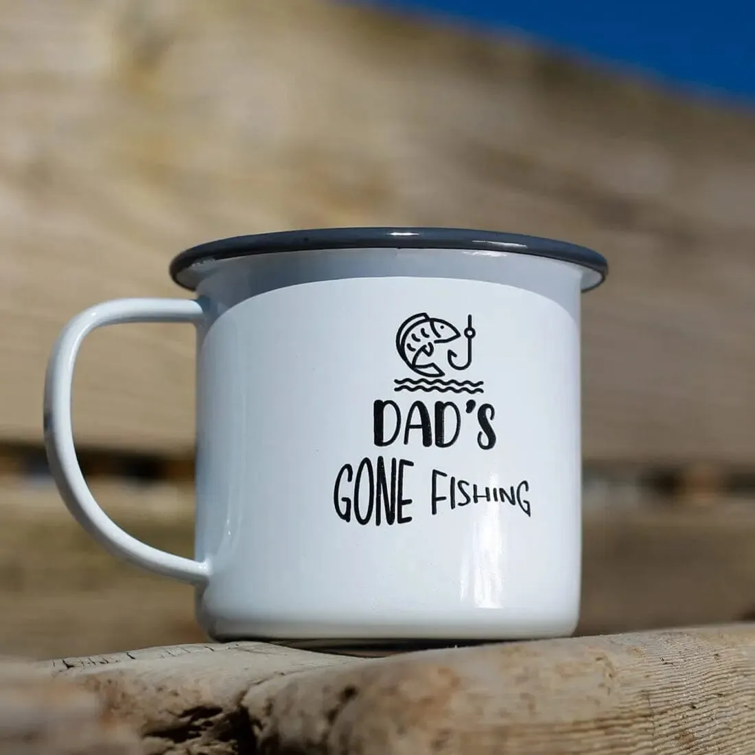 Personalised Fishing Enamel Mug