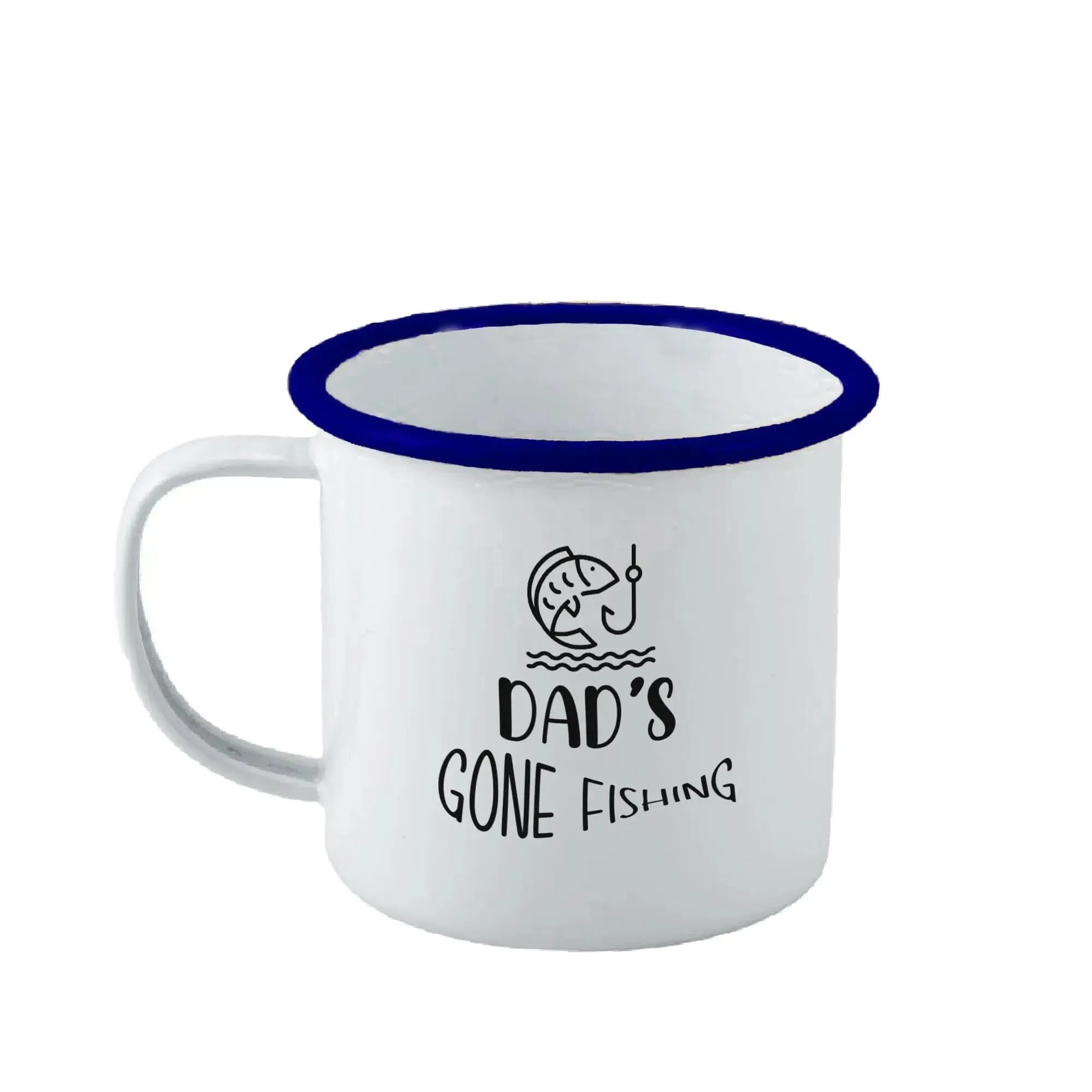 Personalised Fishing Enamel Mug