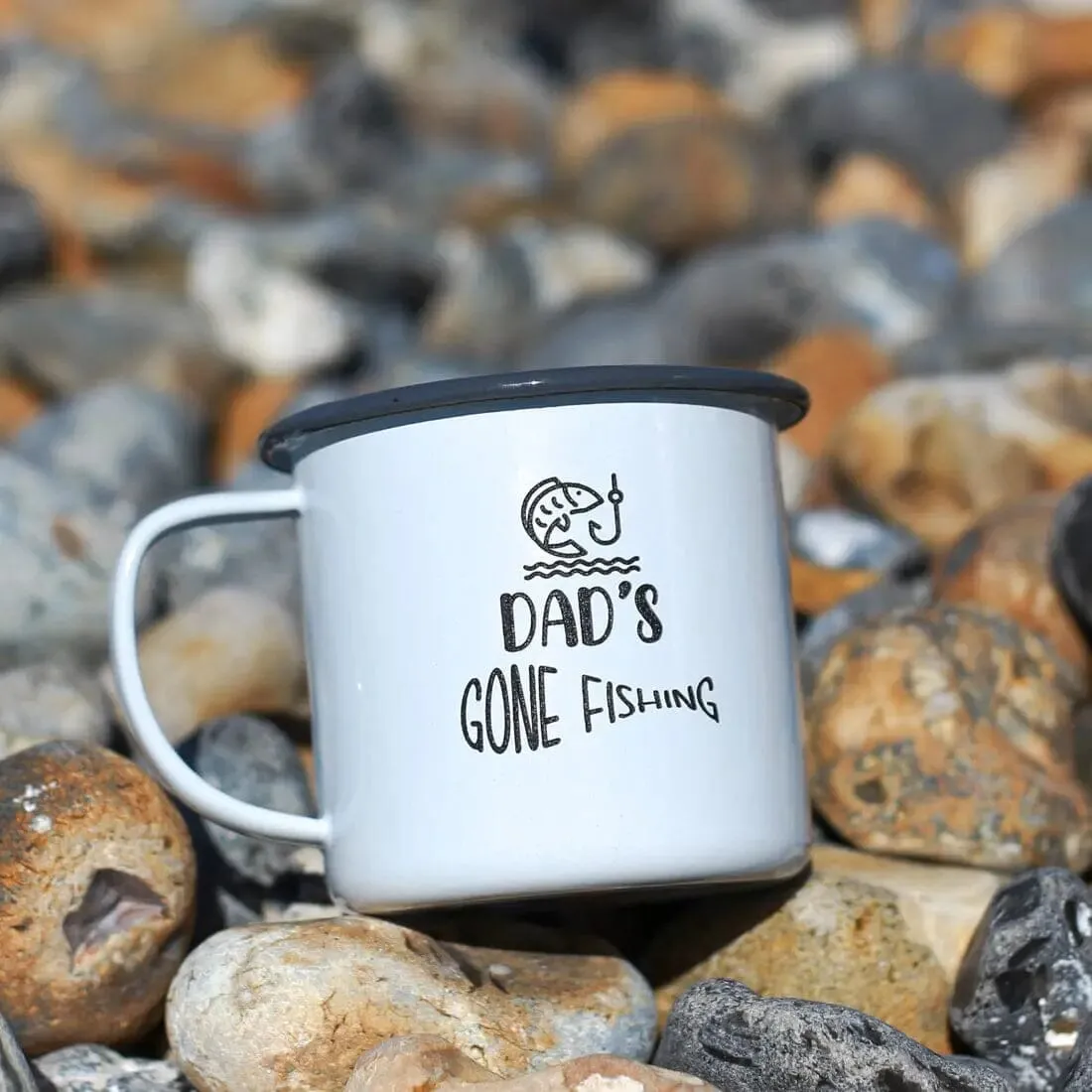 Personalised Fishing Enamel Mug