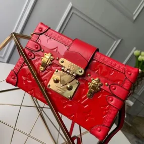 Petite Malle Shoulder Bag In Patent Leather M54181 Red 2019 Collection