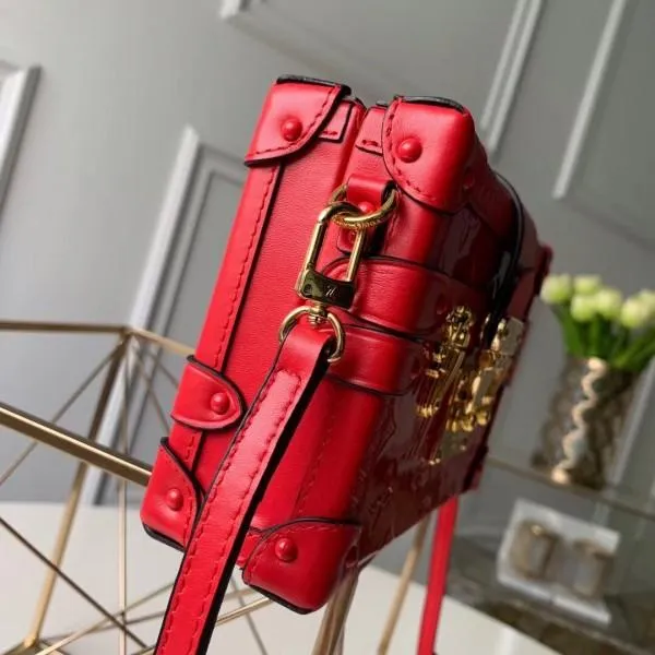 Petite Malle Shoulder Bag In Patent Leather M54181 Red 2019 Collection