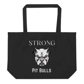 Pit Bulls, Large organic tote bag